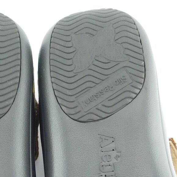 ALEGRIA Burnished Snake Print Leather Mary Jane Clogs Flats 38 - Picture 6 of 6